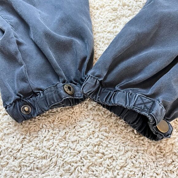 THREAD & SUPPLY Pull On Jogger Pants Linen Blend Elastic Waist Vintage Black M - Picture 7 of 9